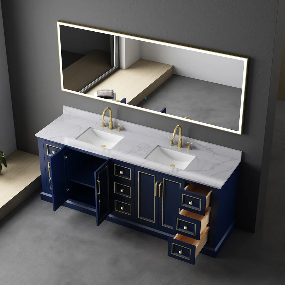 84 Inch Luxuary Bathroom Vanity with Trim Made in Vietnam