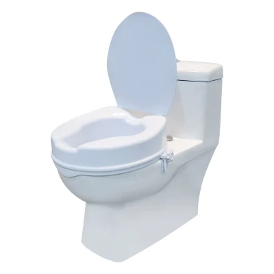 Elevador plástico do assento do toalete do banheiro para o assento elevado do toalete da cômoda idosa